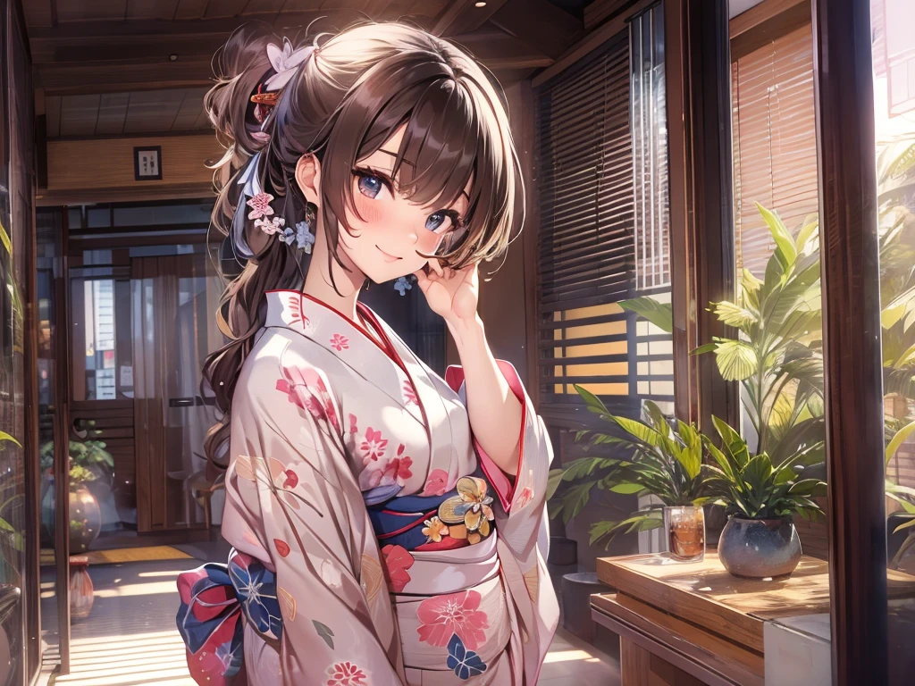 1 beautiful woman, seductive sexy, Alluring plumpness:1.3, Brunette, Straight-haired, pupils sparking, long upper eyelashes, (wearing yukata in hotel:1.5), Japanese-style rooms at the hotel, futon, seductive smile, light blush, ear blush, seductive expression, sexy tease, high quality clothing, beautiful and delicate clothing, super detail face, high detail and delicate eyes, ((accurate limbs)), ((correct finger)), (super textured skin), high quality background, award winning, masterpiece, anatomically correct, retina, highres, UHD, 16k, 8k