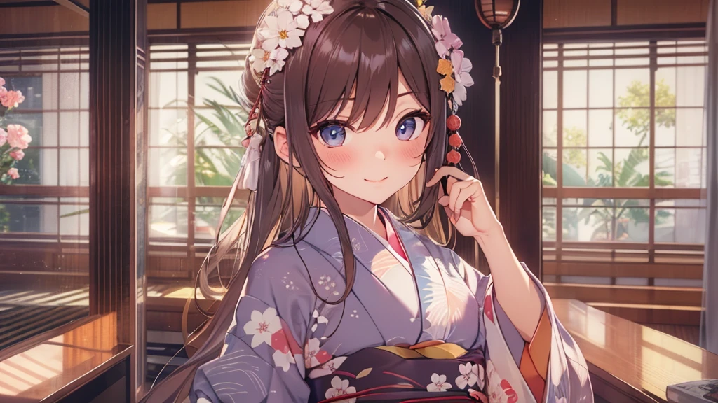 1 beautiful woman, seductive sexy, Alluring plumpness:1.3, Brunette, Straight-haired, pupils sparking, long upper eyelashes, (wearing yukata in hotel:1.5), Japanese-style rooms at the hotel, futon, seductive smile, light blush, ear blush, seductive expression, sexy tease, high quality clothing, beautiful and delicate clothing, super detail face, high detail and delicate eyes, ((accurate limbs)), ((correct finger)), (super textured skin), high quality background, award winning, masterpiece, anatomically correct, retina, highres, UHD, 16k, 8k