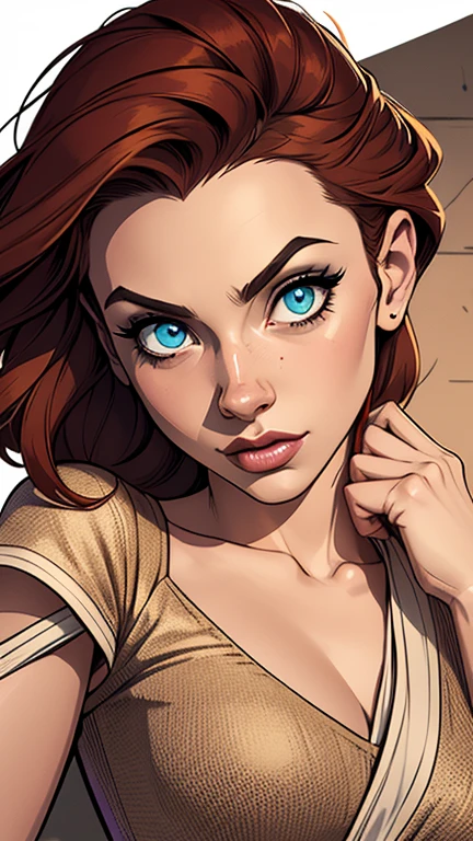Personagem viking com marcas de guerras Imagem de desenho animado de uma mulher .cartoon style illustration, estilo de arte dos desenhos animados, estilo de arte dos desenhos animados, digital illustration style, design de personagens altamente detalhado, arte digital detalhada coragem, Forest fan art, Design de personagens de retrato, beautiful digital illustration, retrato de alta qualidade, Arte em quadrinhos, mulher jovem cabelo com transas lindas . Beautiful outlined eyes Medium large bust and wonderful sensual clothes. expression of sexual desire image from the waist to the head illustration