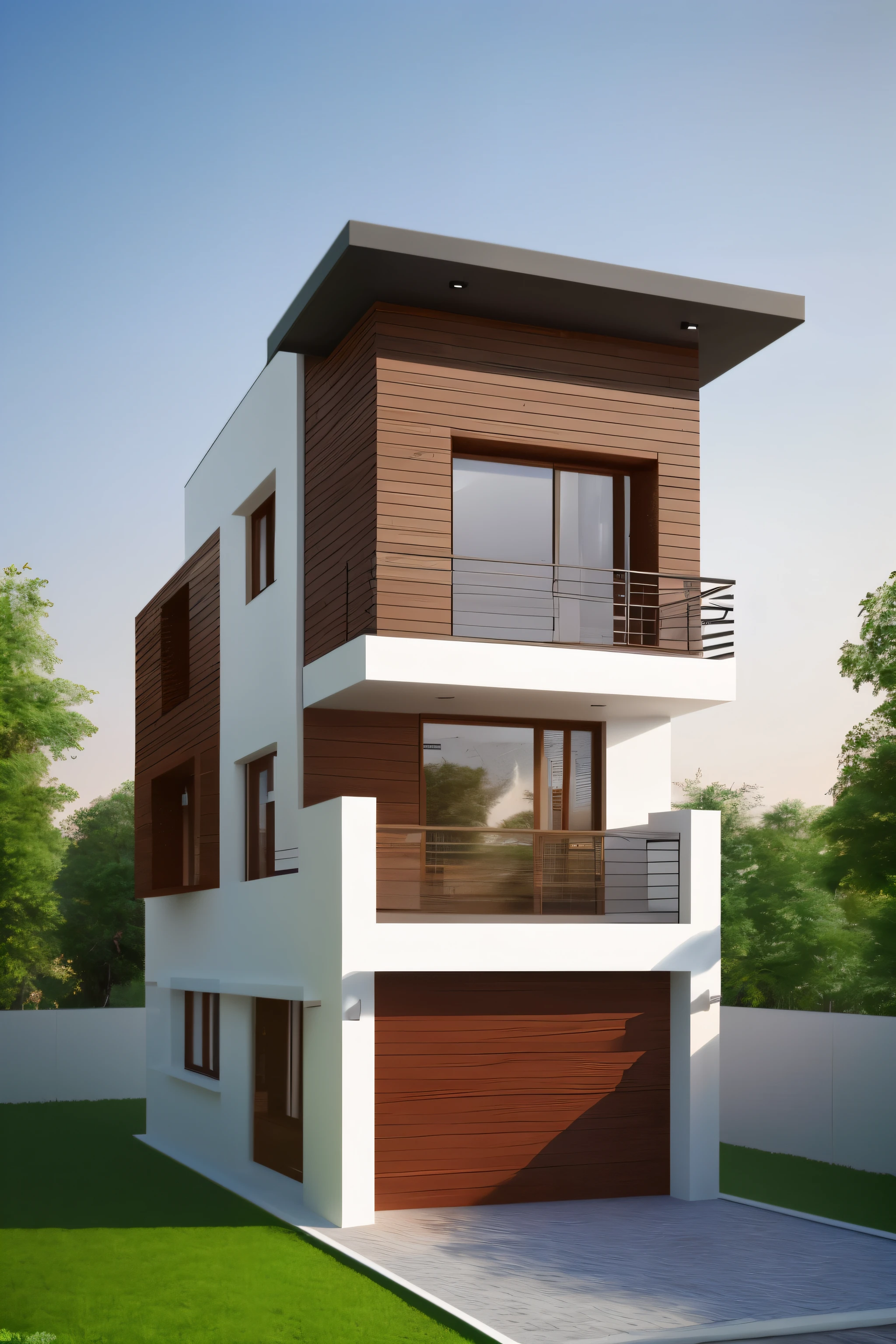 minimalist, modern concept of small house with future architect, UHD 8K, realistic details