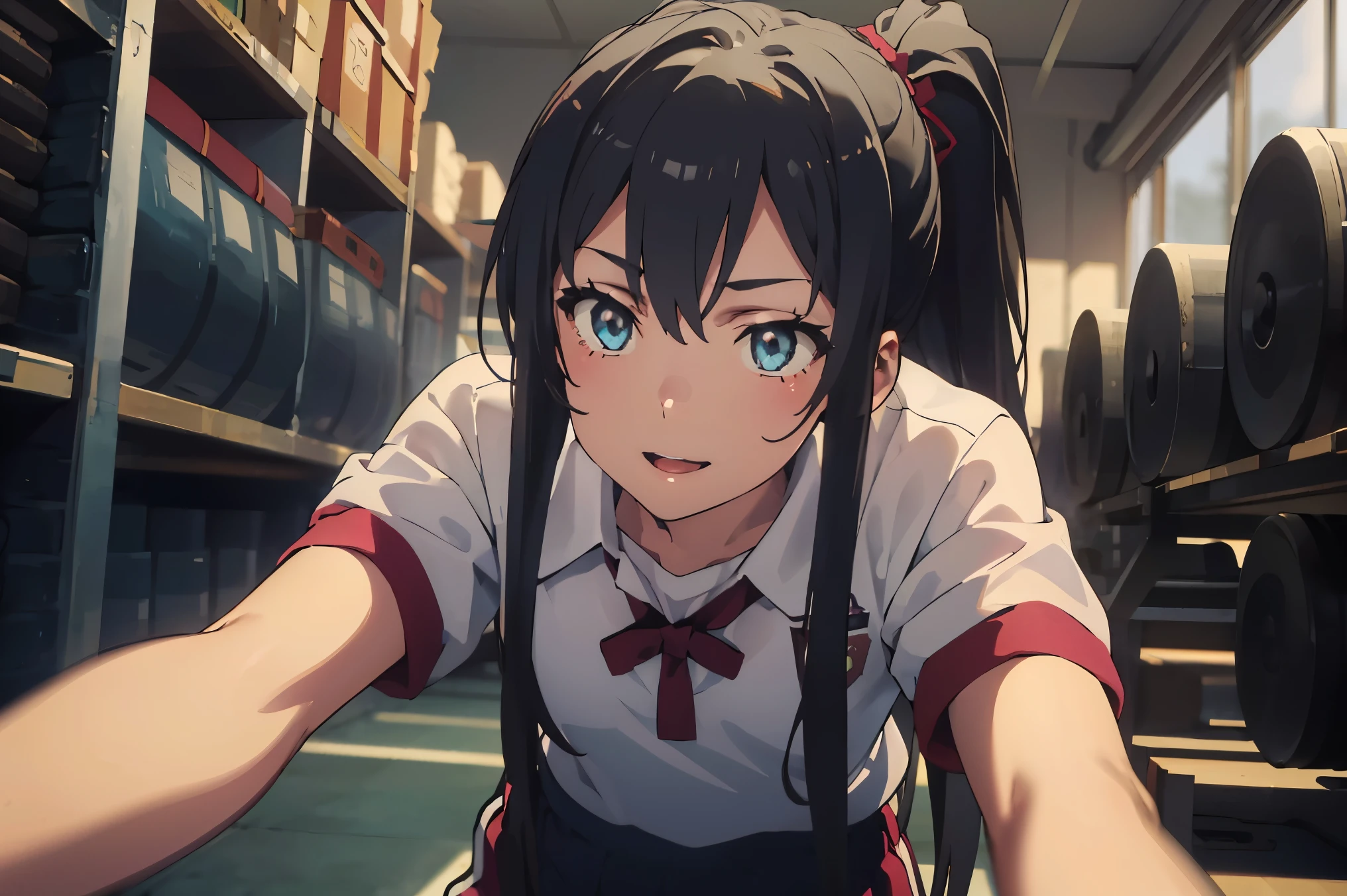 score_8_up, score_7_up, source_anime,1 girl, solo, hair_ponytail ribbon,Black hair, eyes blue, long hair, smile , Yukinoshita Yukino 
BREAK (red buruma, red gym uniform:1.2)
BREAK gym storeroom,
BREAK pov, sex, penis
BREAK (masterpiece:1.2), best quality, high resolution,NSW ,unity 8k wallpaper, (illustration:0.8), (beautiful detailed eyes:1.6), extremely detailed face, perfect lighting, extremely detailed CG, (perfect hands, perfect anatomy),