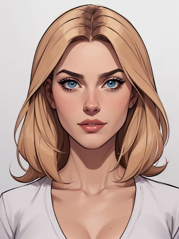 estilo de desenho animado:1.2), mulher Imagem de desenho animado de uma mulher , roupas sensuais , garota super fofa, authoritarian would be facial expressioncartoon style illustration, estilo de arte dos desenhos animados, estilo de arte dos desenhos animados, digital illustration style, design de personagens altamente detalhado, arte digital detalhada fofa, City fan art, design de personagem retrato, beautiful digital illustration, retrato de alta qualidade, arte em quadrinhos, retrato do design do personagem, white background Buso without clothes and medium breasts female character all in Scream the film actresses