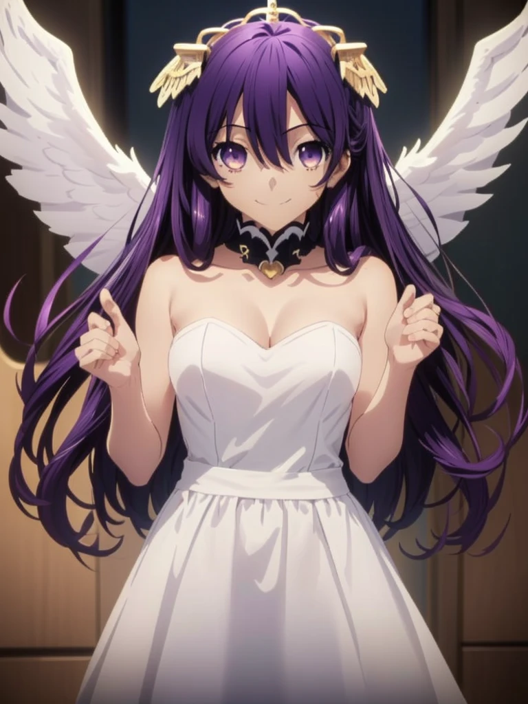 gran calidad ++ Extremely detailed high resolusionolution, very aesthetic, ojos expresivos, (((Cara perfecta))), (((face symmetrical))), ((good anatomy)), (((manos perfectas))), (((8k))), UHD, Fondo de pantalla HD, (((alta calidra detallada, (((((1girl)))))), solamente, Obra maestra, La mejor calidad, high resolusion, Altamente detallado, (illustration), hermosos ojos detallados, (((combatant))), (((1girl))), ((((cuerpo completo)))), (((((((itsuka shiori)))))), (((((angelic smile))))), Cabello largo y ondulado, (((Ojos rojos))), (((strapless tube dress))), (((purple heart promise))), (((((white dress))))), (((Dedos detallados))), (((((white angel wings))))), (((angel wings spread)))), (((cuerno de unicornio))), Dedos precisos, Manos no antinaturales, strange eye, (((castillo))), interrior, hermoso trono, (((sentada))),