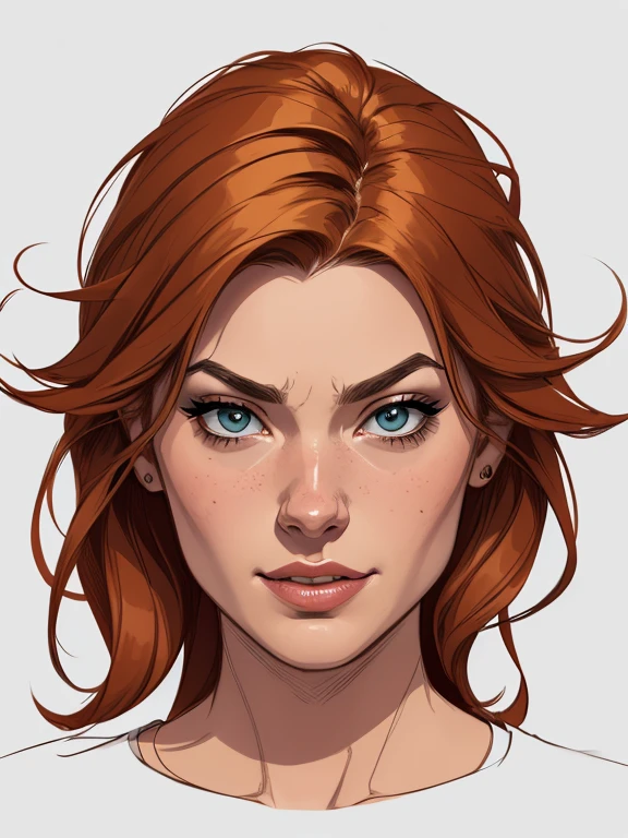estilo de desenho Yvonne Strahovski animado:1.2), mulher Imagem de desenho animado de uma mulher , roupas sensuais , garota super fofa, authoritarian would be facial expressioncartoon style illustration, estilo de arte dos desenhos animados, estilo de arte dos desenhos animados, digital illustration style, design de personagens altamente detalhado, arte digital detalhada fofa, City fan art, design de personagem retrato, beautiful digital illustration, retrato de alta qualidade, arte em quadrinhos, retrato do design do personagem, white background Buso without clothes and medium breasts female character all in Scream the film actresses