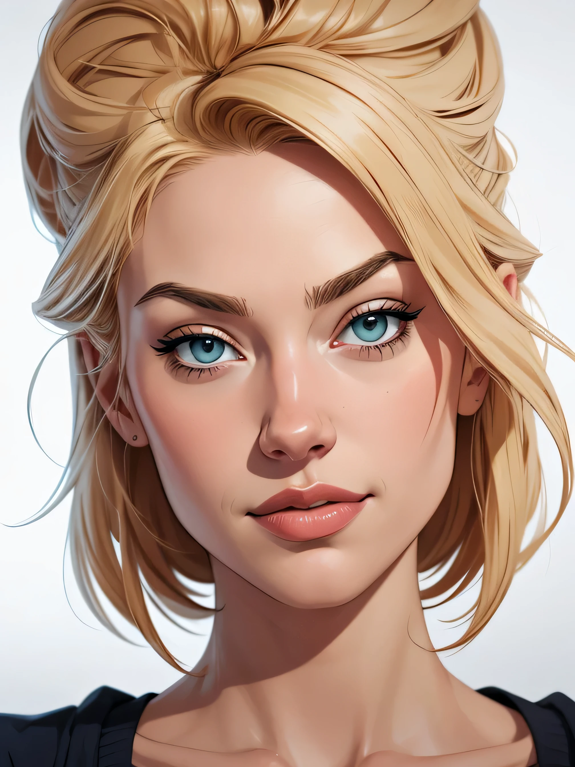 estilo de desenho Yvonne Strahovski animado:1.2), mulher Imagem de desenho animado de uma mulher , roupas sensuais , garota super fofa, authoritarian would be facial expressioncartoon style illustration, estilo de arte dos desenhos animados, estilo de arte dos desenhos animados, digital illustration style, design de personagens altamente detalhado, arte digital detalhada fofa, City fan art, design de personagem retrato, beautiful digital illustration, retrato de alta qualidade, arte em quadrinhos, retrato do design do personagem, white background Buso without clothes and medium breasts female character all in Scream the film actresses