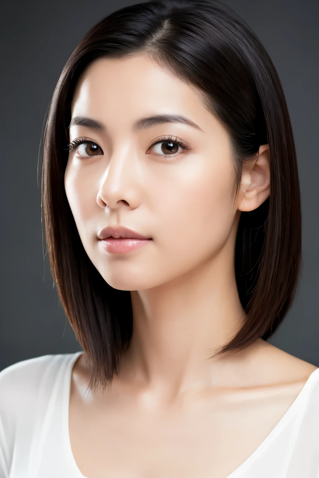 (1 woman:1.1)、Beautiful Japan adult woman、((best qualtiy, 8K, tmasterpiece:1.3))、((realisitic:1.5))、((sense of reality:1.5))、Perfect litthing、Perfect figure beautiful woman:1.4、((Layered Hair Style、ample breasts:1.2))、(Long light beige shirt:1.2)、(Street:1.2)、Highly detailed facial and skin texture、glowy skin、A detailed eye、二重まぶた、(The front of the shirt is open:1.1)、(breast cleavage exposed:1.1)、(small areolas:1.3)、(Small beautiful nipples:1.3)、see the beholder、Upshot、