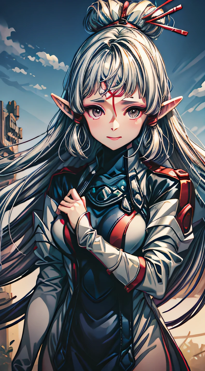 paya, cute elf, wariza,grass,sky,smile, intricate eyes,beautiful detailed eyes,symmetrical eyes,big eyes:1.5, (ultra detailed,extremely detailed),(photorealistic artwork:1.37),(extremely detailed CG unity 8k wallpaper),(((vibrant colors,vibrant theme))),(intricate),(masterpiece),(best quality), dress, uniform, pantyhose, ,(extremely detailed CG unity 8k wallpaper),(((vibrant colors,vibrant theme))),(intricate),(masterpiece),(best quality),
