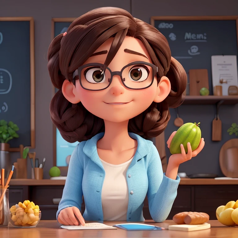 Claro, here is a prompt for creating a female avatar with dark hair and respectable appearance, representando uma nutricionista:
Avatar Description:
- **Gender:** Feminino
- **Idade:** Aparenta ter entre 30 e 40 anos
- **Tipo de Corpo:** Upright and healthy posture, conveying confidence and professionalism - **Cor dos Olhos:** Castanhos, expressive and friendly - **Cabelo:** Escuro, medium to long length, with a healthy and well-groomed appearance. Pode estar penteado em um estilo profissional.
- **Rosto:** Oval or heart-shaped, with soft and friendly features.
- **Facial expression:** Calma, confiante e acolhedora, conveying an atmosphere of safety and empathy.
- **Vestimenta:** Um jaleco branco ou azul claro, indicating professionalism and authority in the field of nutrition. Pode estar vestida de maneira elegante e moderna por baixo do jaleco.
- **Accessories:** You can wear thin-framed glasses, conveying an image of intelligence and expertise.
- **Fundo:** Could be a nutritional office environment, com elementos como uma mesa com frutas e vegetais frescos, a blackboard with nutritional diagrams or a simple, clean background that refers to the profession of nutritionist.
This avatar represents a trusted nutritionist, experienced and dedicated to the well-being and health of her patients.