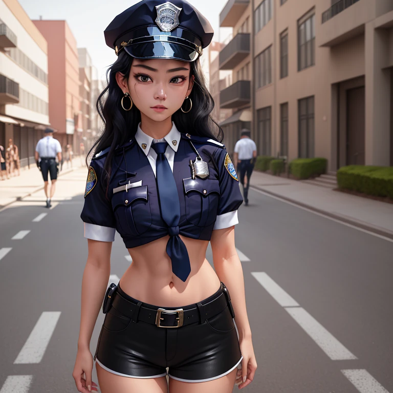 twogirls, a beauty girl,((Matte skin))、The wind is blowing、Well-formed face、((Not wearing pants))、fullnude、years、8Head and body、a small face、A slender、Very skinny、skinny、Torso, short leg length、tiny chest,Ribs、discreet breasts、((Smaller chest、small tits))、beauty legs、Constricted waist、dented belly、Model body type、Lustrous hair、Backgrounds that look like real photos、(((NSFW)))、(((Thigh strap for only one leg)))、Embarrassed face、Girls who do their best to be fashionable、Only one person naked、Girls who take off anytime, anywhere、Tall、185c、wrist watch、(((Arrested by a police officer)))、perpetrator