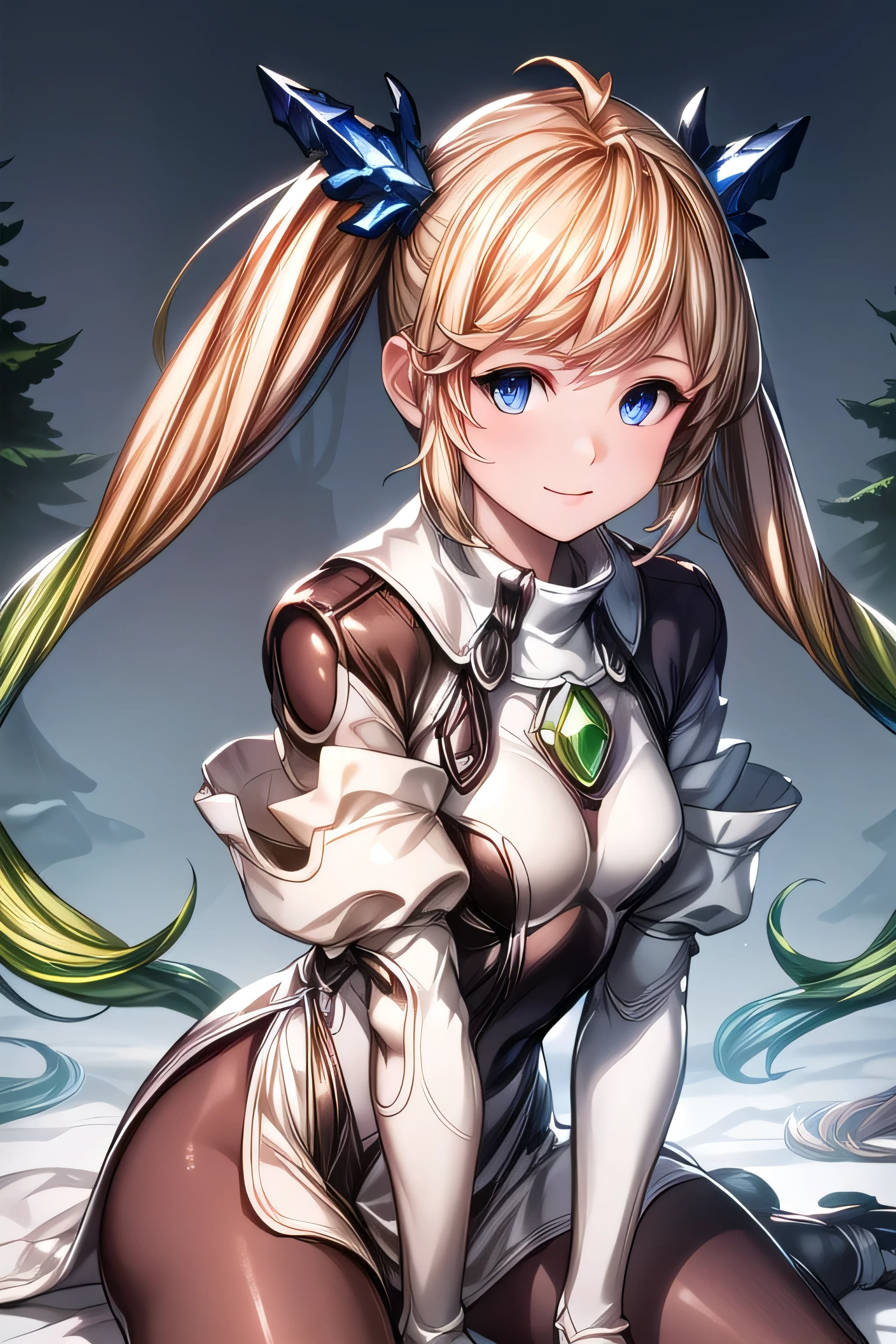 ioeuclase, hair ornament, white dress, black thighhighs, detached sleeves, sitting wariza,grass,sky,smile, wariza,grass,sky,smile,cowboy shot, seductive eyes, sitting, ,intricate eyes,beautiful detailed eyes,symmetrical eyes,big eyes:1.5,(((lustrous skin:1.5,bright skin: 1.5,skin tanned,shiny skin,very shiny skin,shiny body,plastic glitter skin,exaggerated shiny skin,illuminated skin))),(detailed body,(detailed face)), cute, erotic,daring, (((medieval armor,adventurer man armor,winter coat))),(((intricate outfit,intricate clothes, embroidered outfit,ornate outfit,embroidered clothes,ornate armor))), (dynamic pose:1.0),(centered,scale to fit dimensions,Rule of thirds), ((snowy pine forest at night)), with dark stormy clouds,winter,scenery:1.25,((snow forest background)),Christmas tree, highres,sharp focus,(ultra detailed,extremely detailed),(photorealistic artwork:1.37),(extremely detailed CG unity 8k wallpaper),(((vibrant colors,vibrant theme))),(intricate),(masterpiece),(best quality), uniform, dress, pantyhose