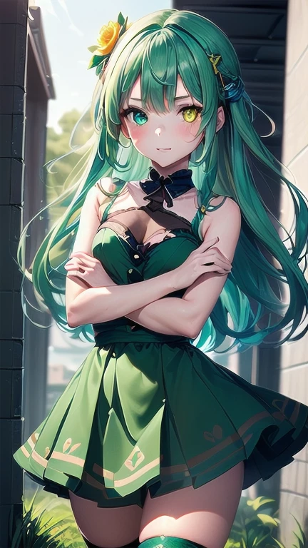 masutepiece, Best Quality, 1girl in,Smile,komeiji koishi, hat,hat bow,Green hair,Green eyes(Eyes of Hearts),symbol-shaped pupils, eyeballs,Bedroom background,fullnude、Face during estrus、Courtship attitude、A slender、It is dripping with the mouth open and the tongue sticking out、full body seen