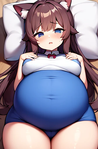 pregnant with many girls, Have cat ears,Pregnant, childbirth, work、A belly so huge that it can't exist in reality、Belly on the verge of bursting、Looks very painful、small face、Giant belly、Big belly、、masterpiece、very shy look、Are fat、Belly bigger than body、Exposed、big breasts、Very impatient、Being tortured with an enema、having sex、I'm trembling