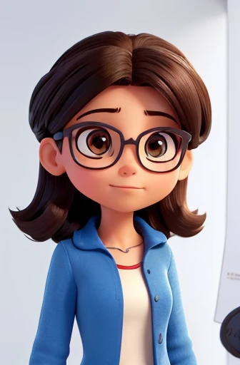 Claro, here is a prompt for creating a female avatar with dark hair and respectable appearance, representando uma nutricionista: Avatar Description: - **Gender:** Feminino - **Idade:** Aparenta ter entre 30 e 40 anos - **Tipo de Corpo:** Upright and healthy posture, conveying confidence and professionalism - **Cor dos Olhos:** Castanhos, expressive and friendly - **Cabelo:** Escuro, medium to long length, with a healthy and well-groomed appearance. Pode estar penteado em um estilo profissional. - **Rosto:** Oval or heart-shaped, with soft and friendly features. olhando para frente- **Facial expression:** Calma, confiante e acolhedora, conveying an atmosphere of safety and empathy. - **Vestimenta:** Um jaleco branco ou azul claro, indicating professionalism and authority in the field of nutrition. Pode estar vestida de maneira elegante e moderna por baixo do jaleco. - **Accessories:** You can wear thin-framed glasses, conveying an image of intelligence and expertise. - **Fundo:** Pode ser um ambiente branco.