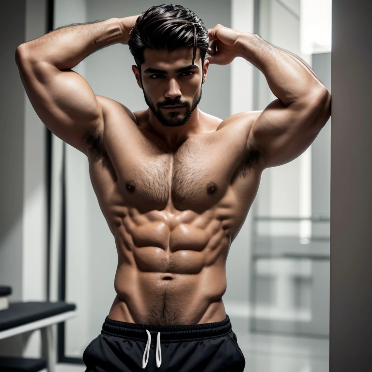 sudoroso abs, Sin camisa, hermoso cuerpo guapo, cuerpo atractivo, model with cuerpo atractivo, fuertes rasgos masculinos, con abdominales, hombre guapo, cuerpo perfecto, modelo de fitness, sexy masculino, peludo, ropa interior, wet , sudoroso, 1 hombre, dynamic lighting