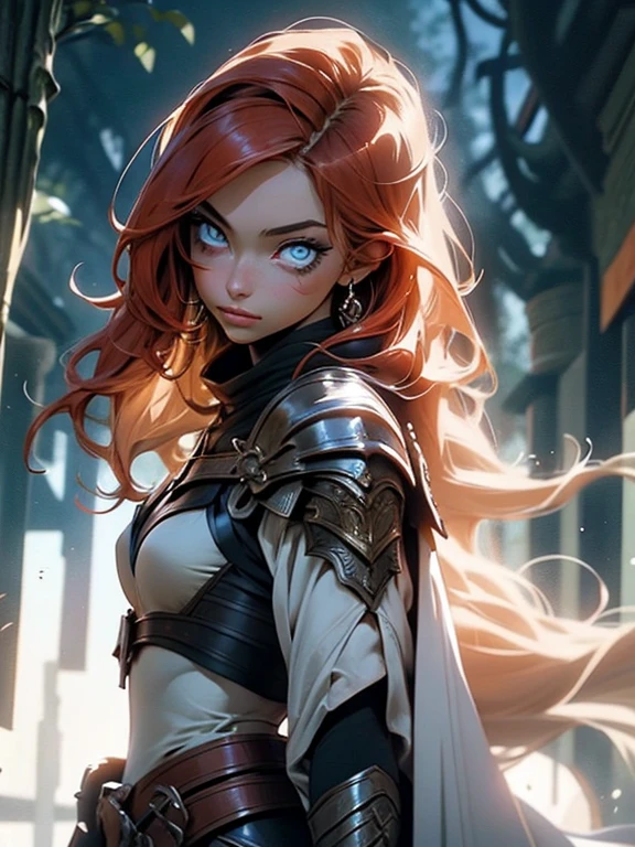 Battlefield commander with a great sword, A woman in her late 20s who boasts unparalleled beauty., red hair, Invincible female general, Brave, Awe-inspiring Hall々, The wind is thunderous, Be brave and bold, beautiful goddess of war, extremely detailed and beautiful eyes, blue eyes, Ride of Valkyrie, unparalleled beauty, perfect supermodel body, delicate, whole body slender, Tall and lean, Slender, quite beautiful face, Cloak wrapped in the wind, Battle Master, figurative art, Beautiful and expressive paintings, Beautiful artwork illustration, wonderful, cool beauty, highest quality, official art, perfect composition, perfect angle, best shot, female solo, sharp outline, nostalgia, romantic, blue eyes without pupils, color eye, mysterious, fantasy, Sense of presence, battlefield, combat readiness