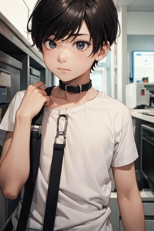 boy with one arm hung in a sling due to injury