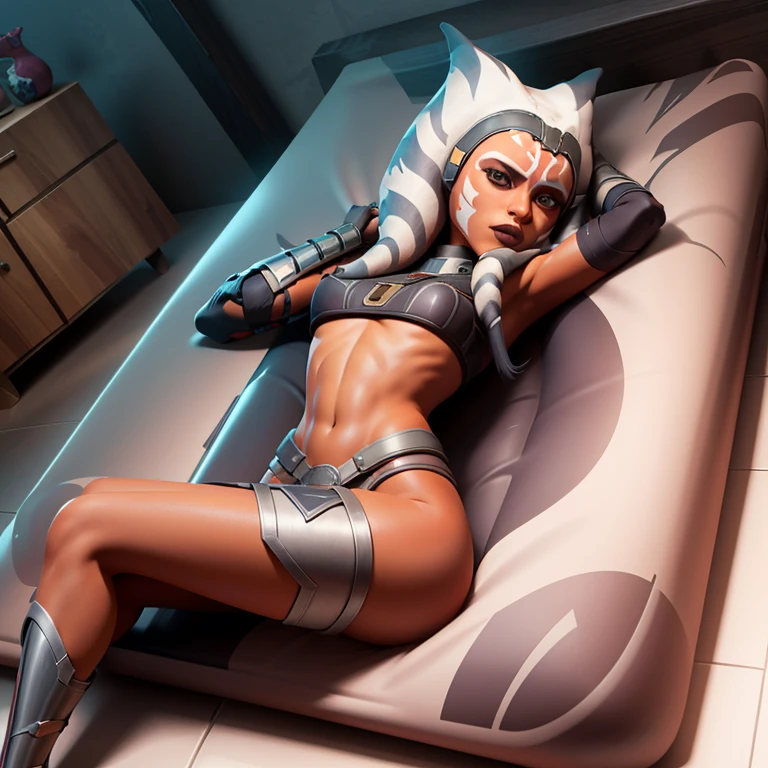 ahsoka Lie in a latex vacuum bed