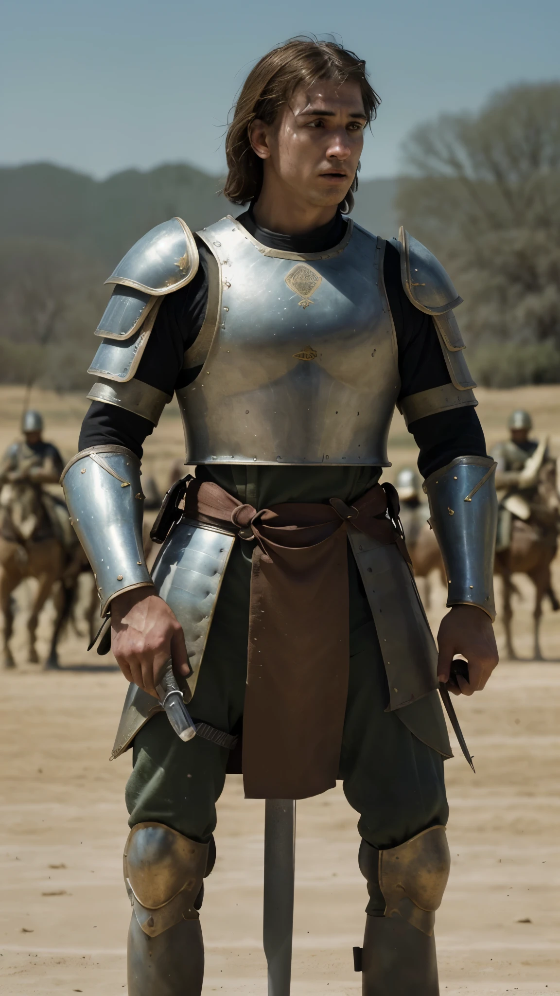 (best quality,4k,8k,highres,masterpiece:1.2),ultra-detailed,(realistic,photorealistic,photo-realistic:1.37),Alexander the Great at 20 years old,instructing his warriors and army on the training ground,authentic army uniforms,imposing battlefield view,commanding presence of Alexander the Great,clear facial features of Alexander,breathtakingly realistic armor,historical accuracy of the scene,fierce determination in warriors' eyes,resolute expressions on soldiers' faces,precise representation of military formations,courageous stance of the soldiers,meticulous attention to weaponry and shields,detailed horseback riding techniques,thoroughly recreated ancient training grounds,attention to historical context,impeccable sense of scale,immersive experience of ancient battlefield,accurate representation of sunlight and shadows,subtle lighting to enhance realism,tactile texture of armor and weapons,visually stunning depiction of historical moment,vibrant colors enhancing the scene,striking contrasts between light and dark,atmospheric depth and perspective,portrayal of Alexander's leadership and strategic skills,effective use of depth-of-field to draw focus,awe-inspiring representation of human form and physique.