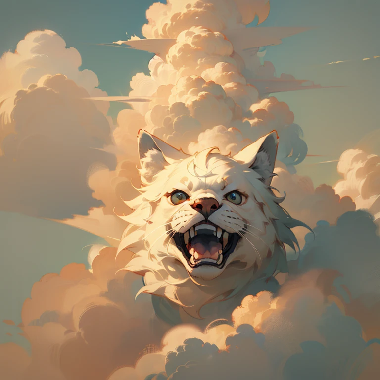 Cloud looks like an animal face