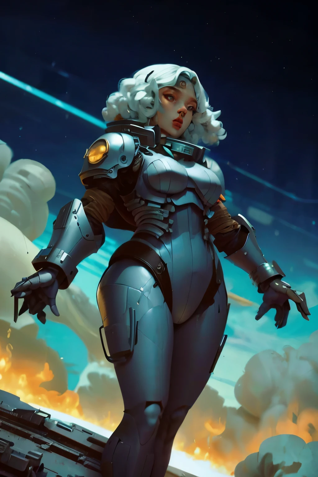 IMAGINE a imagem de UMA JAPONESA com cabelos totalmente brancos ,((sozinho)),PLUS SIZE SEXY, estilo Star Trek, PLUS SIZE TESÃO SEXY, mama PEQUENA, VESTINDO jAQUETA FECHADA com PARTES brancas STAR TREK STYLE,black leather pants, perfectly proportions, imagem altamente detalhada, estilo realista, perfect hands, SOLO dentro da USS Enterprise-1701