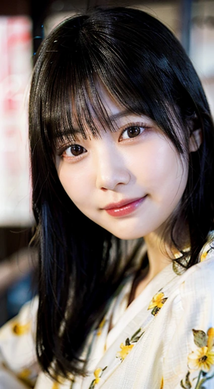 (kimono),random pose,、(highest quality,masterpiece:1.3,超A high resolution,),(super detailed,caustics),(Photoreal:1.4,RAW shooting,)ultra-realistic capture,very detailed,High resolution 16K human skin close-up、 Natural skin texture、Skin looks even-toned and healthy、 Use natural light and color,1 girl,Japanese,28 years old,cute,black haired,middle hair,,smile,,(Depth of the bounds written、chromatic aberration、wide range of lighting、natural shading