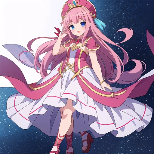 white background, (Best quality, anime, Anime Art Style:1.2) , Young girls, fantasy outfit, full body, cocktail dress,
