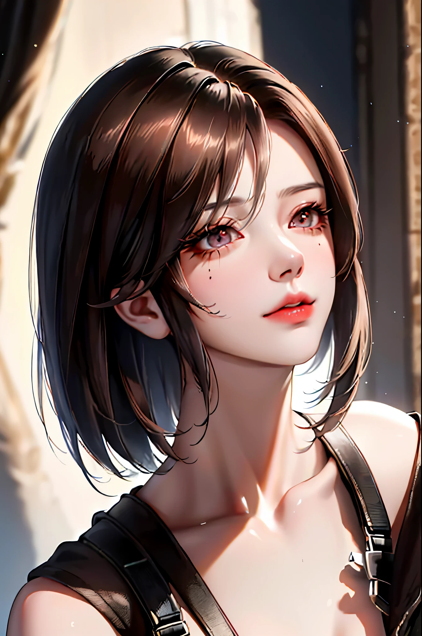 (Representative works: 1.3), (8K, realistic, RAW photo, best image quality: 1.4), (30 year old mature woman),small face, beautiful face, (realistic face),no makeup、natural makeup、light makeup、 (Dark brown, short hair: 1.3), beautiful hairstyle, realistic eyes, detailed and beautiful eyes, (realistic肌), beautiful skin, (sweater),、Bust A cup、 confused, charm, 超High resolution, Super realistic, High resolution, golden ratio, ff tifa