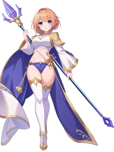 solo, female, crop top, ((( white background))), character focus, fantasy outfit, standing, character design, full body, leotard, holding weapon, micro bikini, armor,