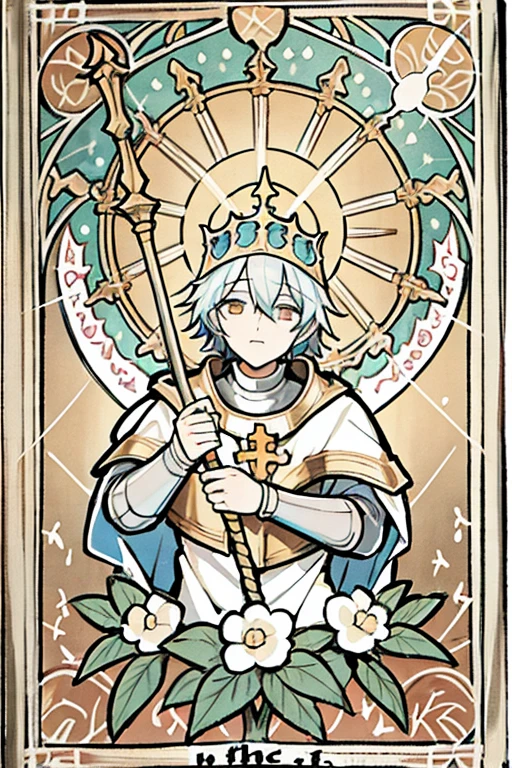 Holy Knight, according to the bestiary_style, masterpiece, Best quality, light from heaven