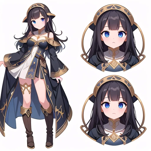 masterpiece, best quality, cute eyes, high fantasy outfits, high fantasy clothes, solo, ((white background)), multiple views, multiple angles, boots, sex, variety sexual positions, pussy,