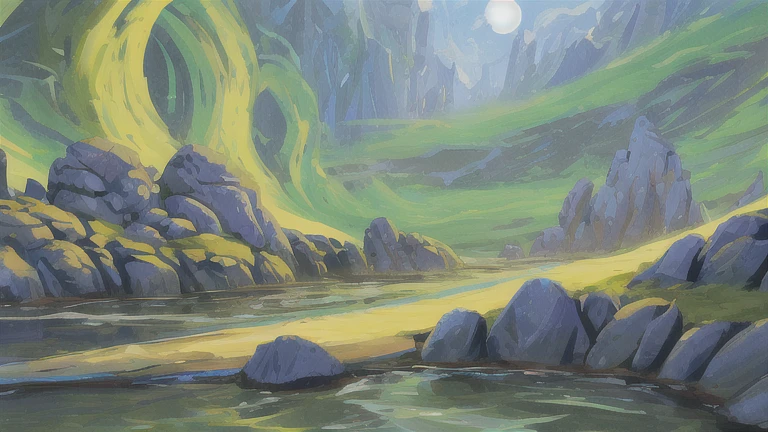 conceptual art,conceptual art,SamWho,mkssk style, variety,Floating Rocks