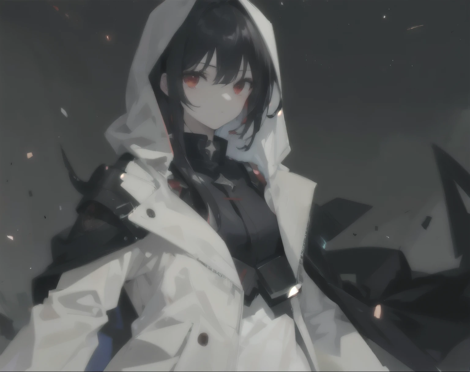 red eyes,clear night sky,Many bright stars,A lot of meteors,clear