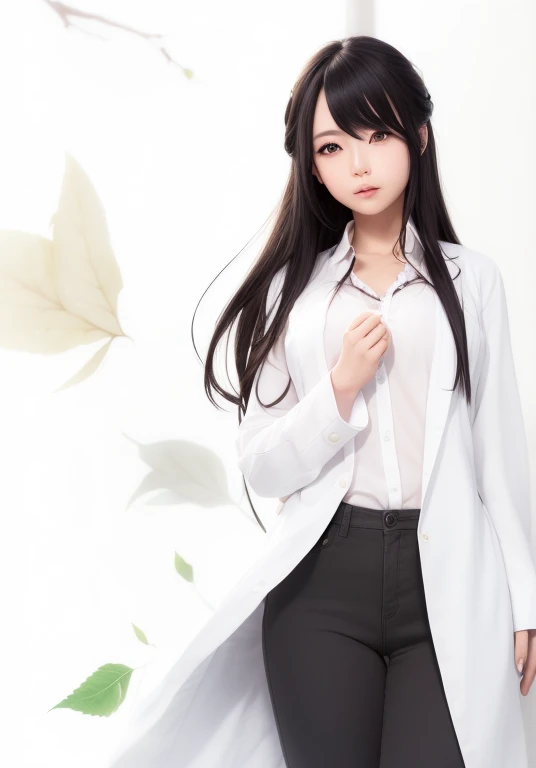 1 girl, Hishiro Chizuru, Realistic, Ultra Details, Long Hair, Black Hair, Green Eye, Sexy, Body Perfect, 70mmlens