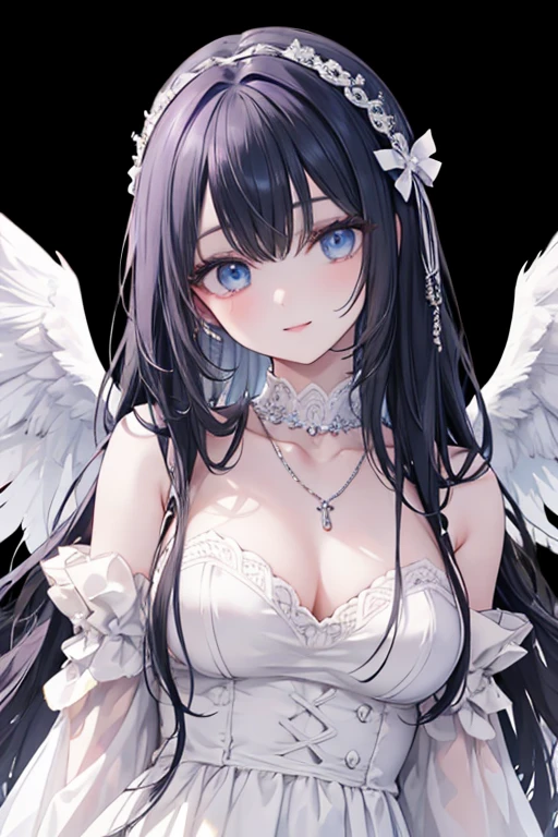 (masterpiece, best quality), intricate details, 8k, artstation, wallpaper, official art, splash art, sharp focus, 1girl,barefaced ,black hair, purple eyes, white wings, smile, nude, naked, sexy, ((((Semen in the)))),(breast milk),sex, cum in pussy, large breast, sexy, cum in pussy, Sexy, big bust, beautiful body,