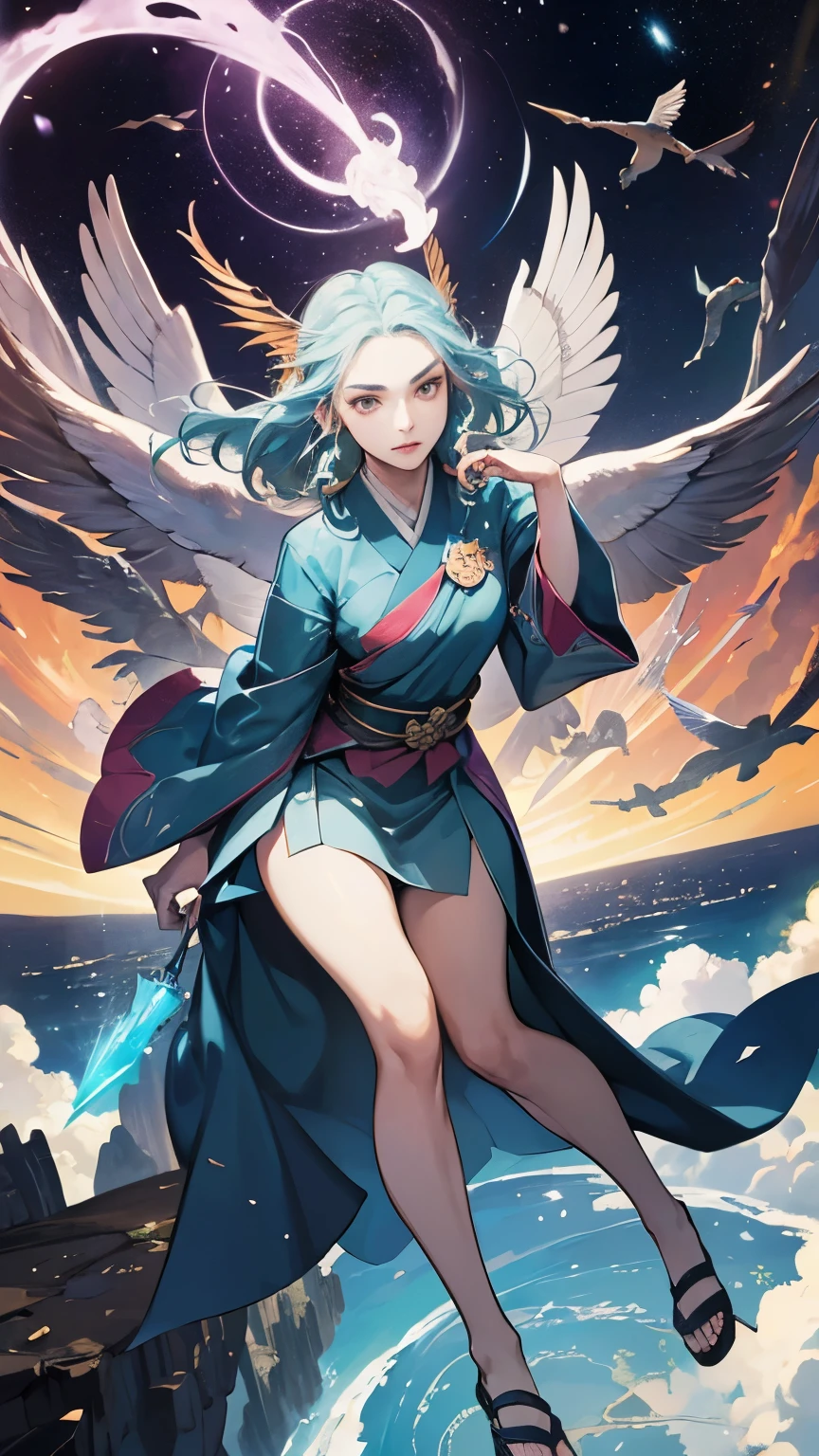 Leonora Carrington, Takeo Takei, Eduardo García Benito, Surreal, mysterious, strange, fantastical, fantasy, Sci-fi, Japanese anime, phoenix in the diamond, ore collector's miniskirt beautiful girl, perfect voluminous body, specimen classroom, detailed masterpiece hyper realistic sharp focus 