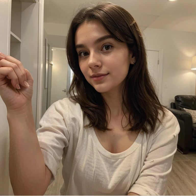 cute 25 year old girl, as if it were a selfie