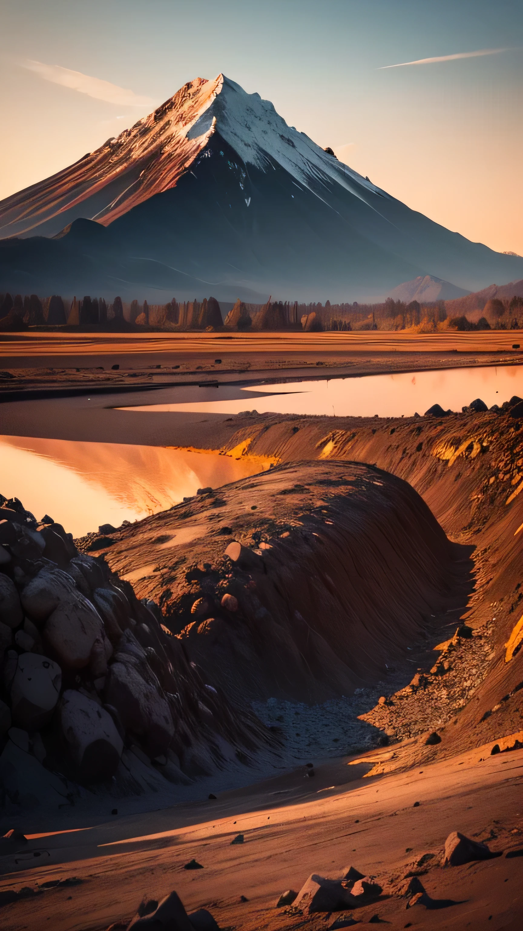 Lapindo mud, lava, mountain, 8k, high quality