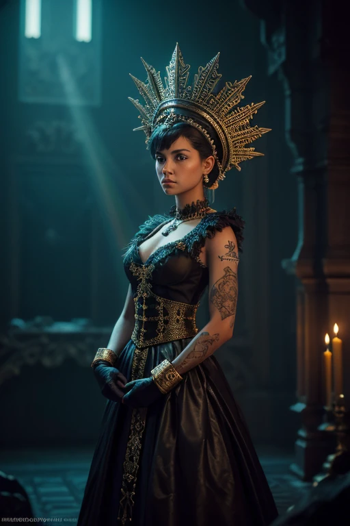 8K, ARTISTIC photogrAphy, best quAlity, mAsterpiece: 1.2), A (potrAit:1.2) Don Bluth Style doll, in a Dragon's Lair, full body RAW candid cinema, 16mm, color graded portra 400 film, remarkable color, ultra realistic, sad admosphere, dark lighting, oppressive atmosphere, depressive colors, kodak portra 400, photograph,r, Natural Light, Salvatrucha tatoos, Crown Metal, Pinhead lighgts, blur reflection, Brush Strokes, Smooth, abstract, Splatter, Oil On Canvas, rainbow colors, fractal isometrics details bioluminescens : a stunning realistic photograph of wet bone structure, 3d render, octane render, intricately detailed, titanium decorative headdress, cinematic, trending on artstation | Isometric | Centered