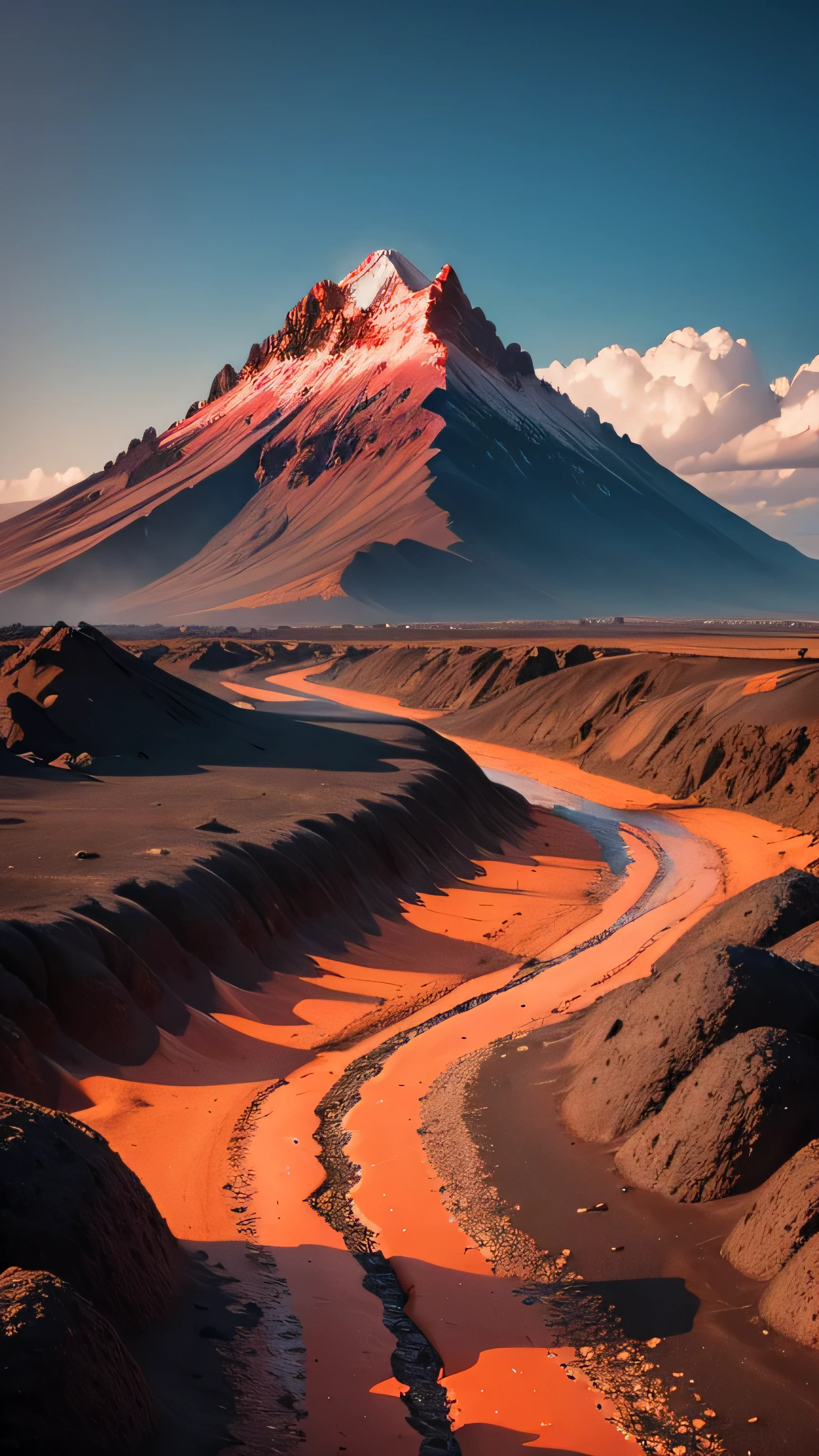 Lapindo mud, lava, mountain, 8k, high quality
