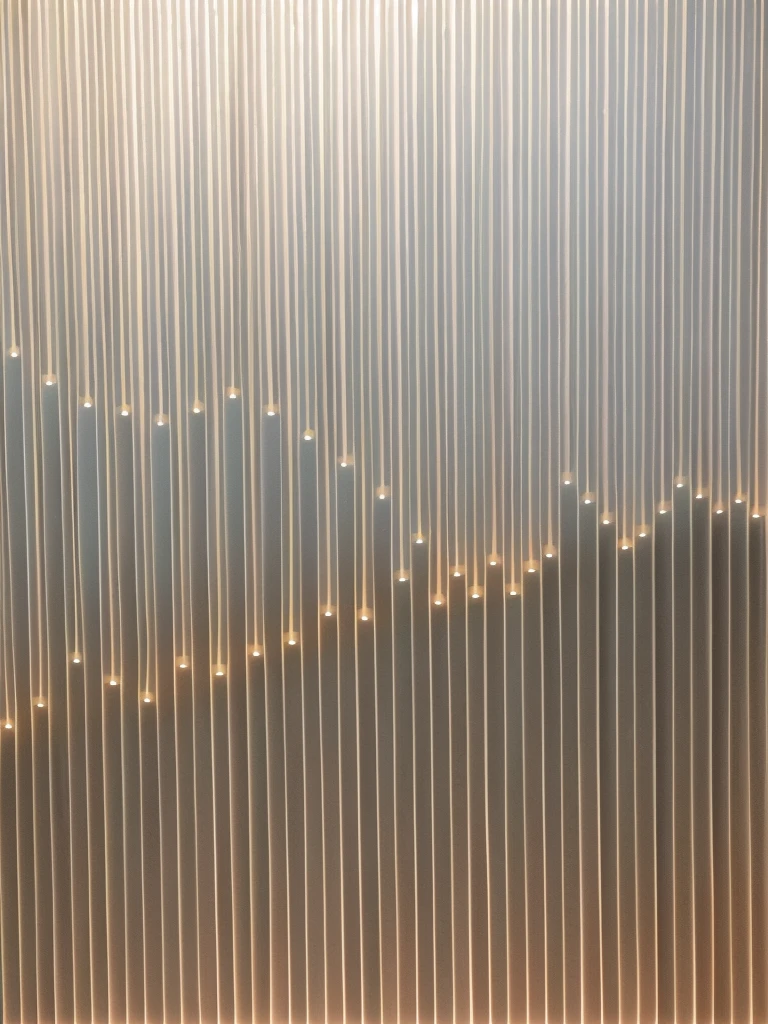 There is a toilet in the bathroom，Curtains hanging on the wall, 灯light, light wave, Caustic lighting from above, light, Inspired by Ryoji Ikeda, Lighting line, intricate Lighting line, Glowing thin line, diffuse light, Thin glowing lights, Vertical line, Inspired by Lucio Fontana, 发light, Glowing lamps intricate