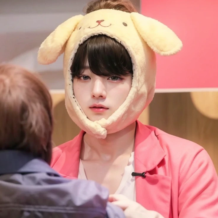 Jeon Jungkook, Jungkook from bts , foto realista, doll face, pale skin, light brown hair, ultra HD, 8k, big juicy lips