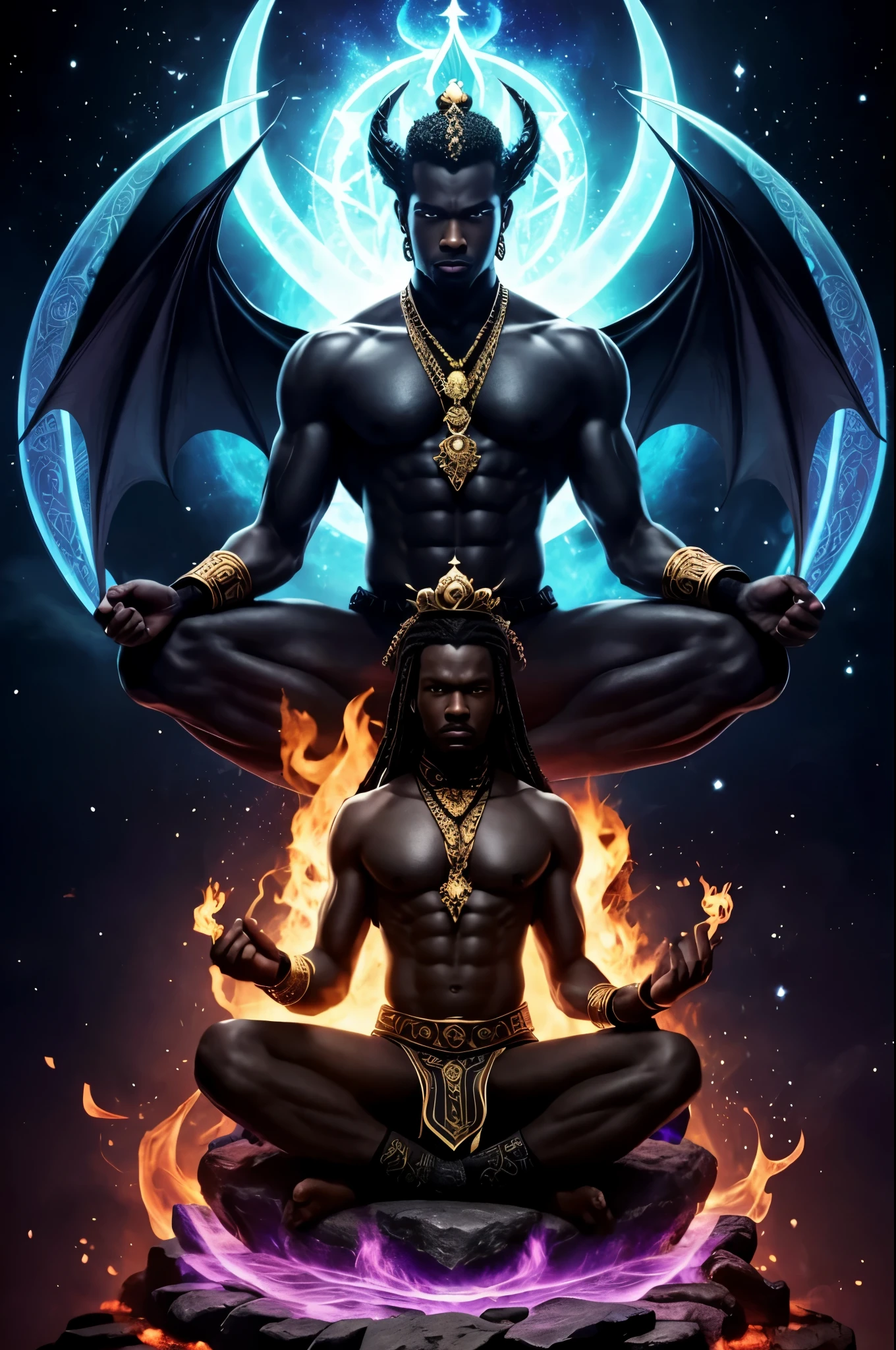 dragon black man tantra divine spiritual awakening chakra