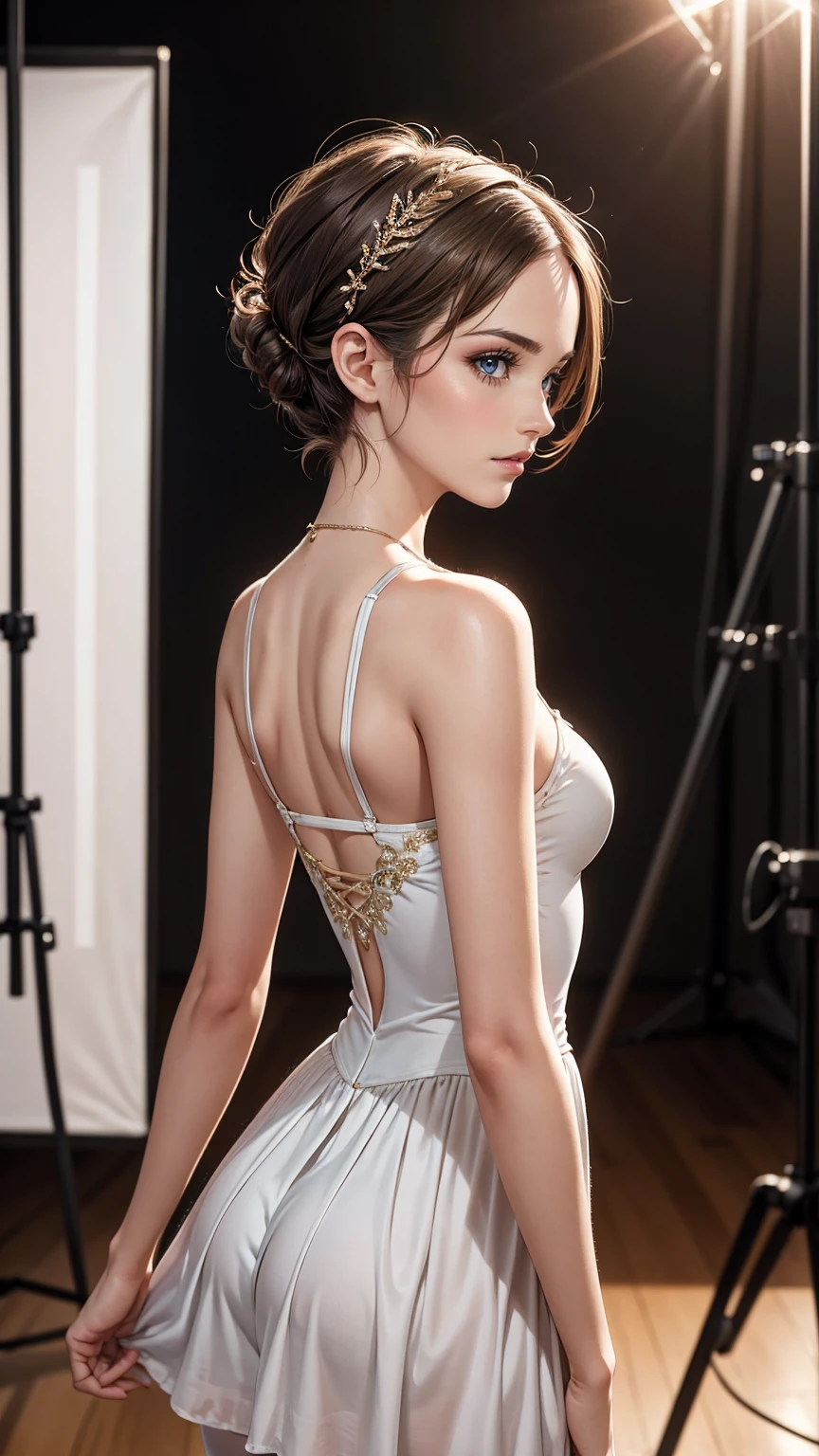 (masterpiece, highest quality), ultra detailed, high resolution, 16k, the most beautiful face in the world, highly detailed beautiful face and eyes, shiny skin, fine cloth texture, perfect anatomy, BREAK, (the incarnation of beauty:1.3), (goddess of beauty:1.3), (gorgeous and stunning princess:1.3), perfect make-up, deeply in love, full of elegance. (full body:1.5), (three view drawing, front and back and side, character sheet:1.3)