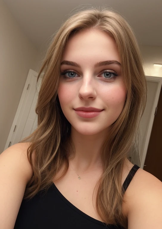 a selfie of a pretty young woman, taken with iphone camera