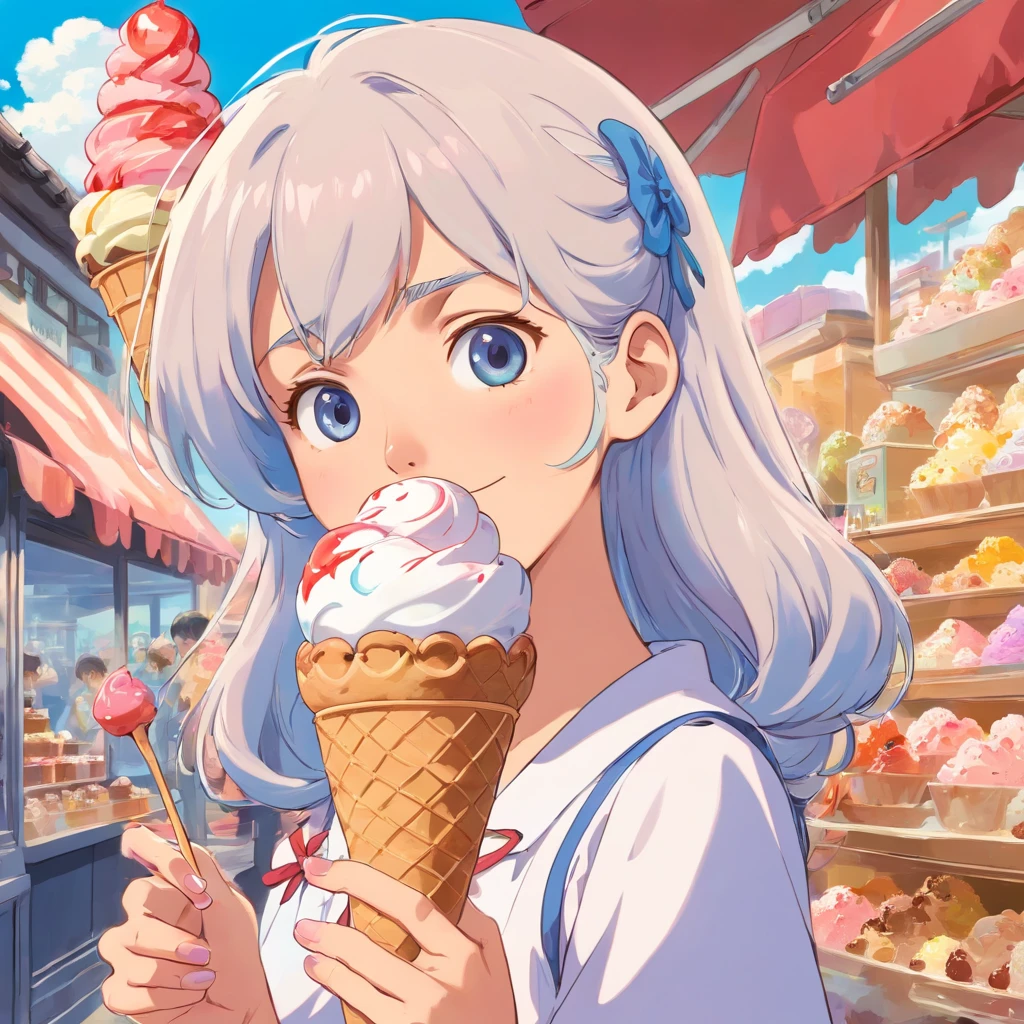 ice cream　woman