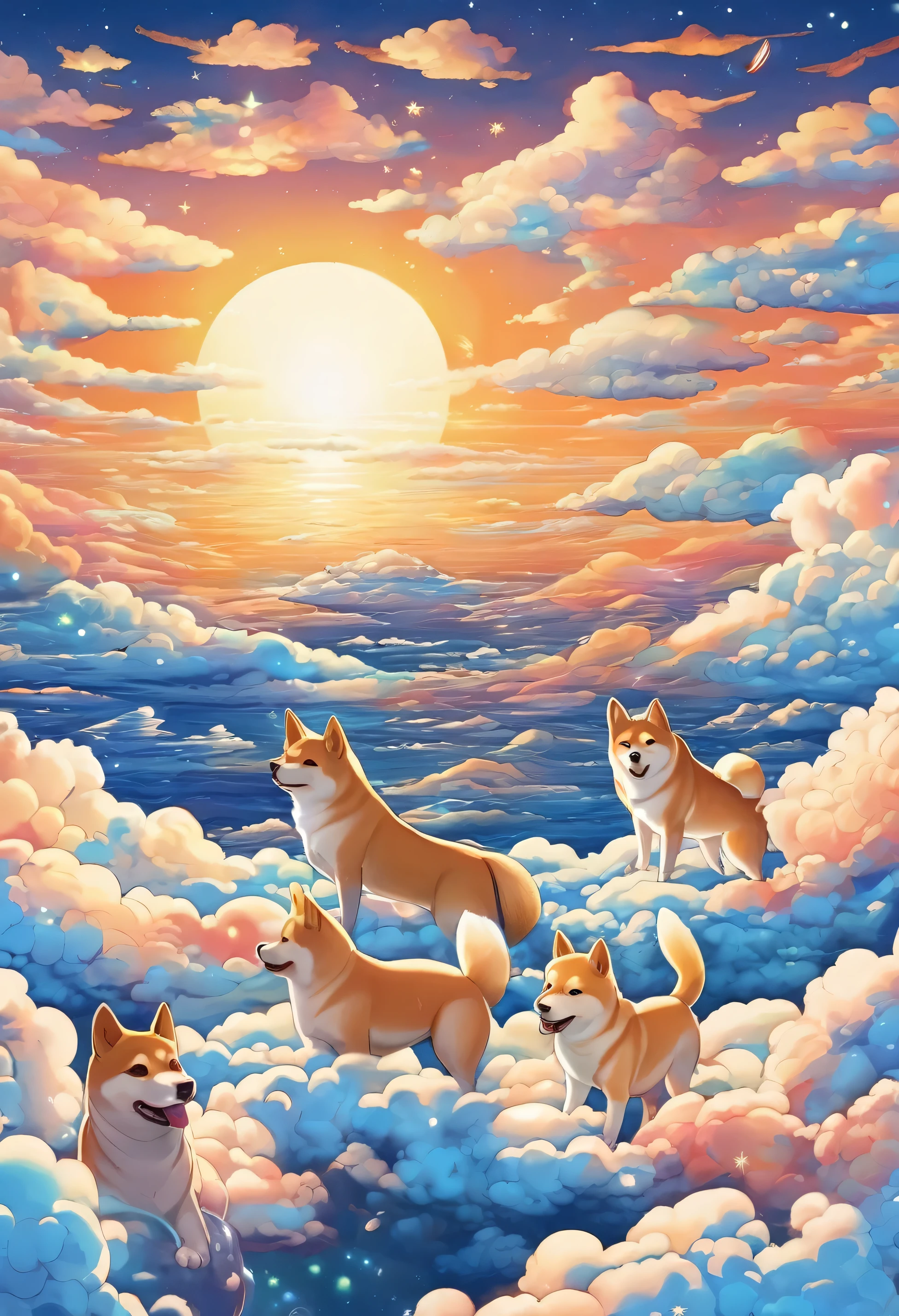 shiba in a heaven