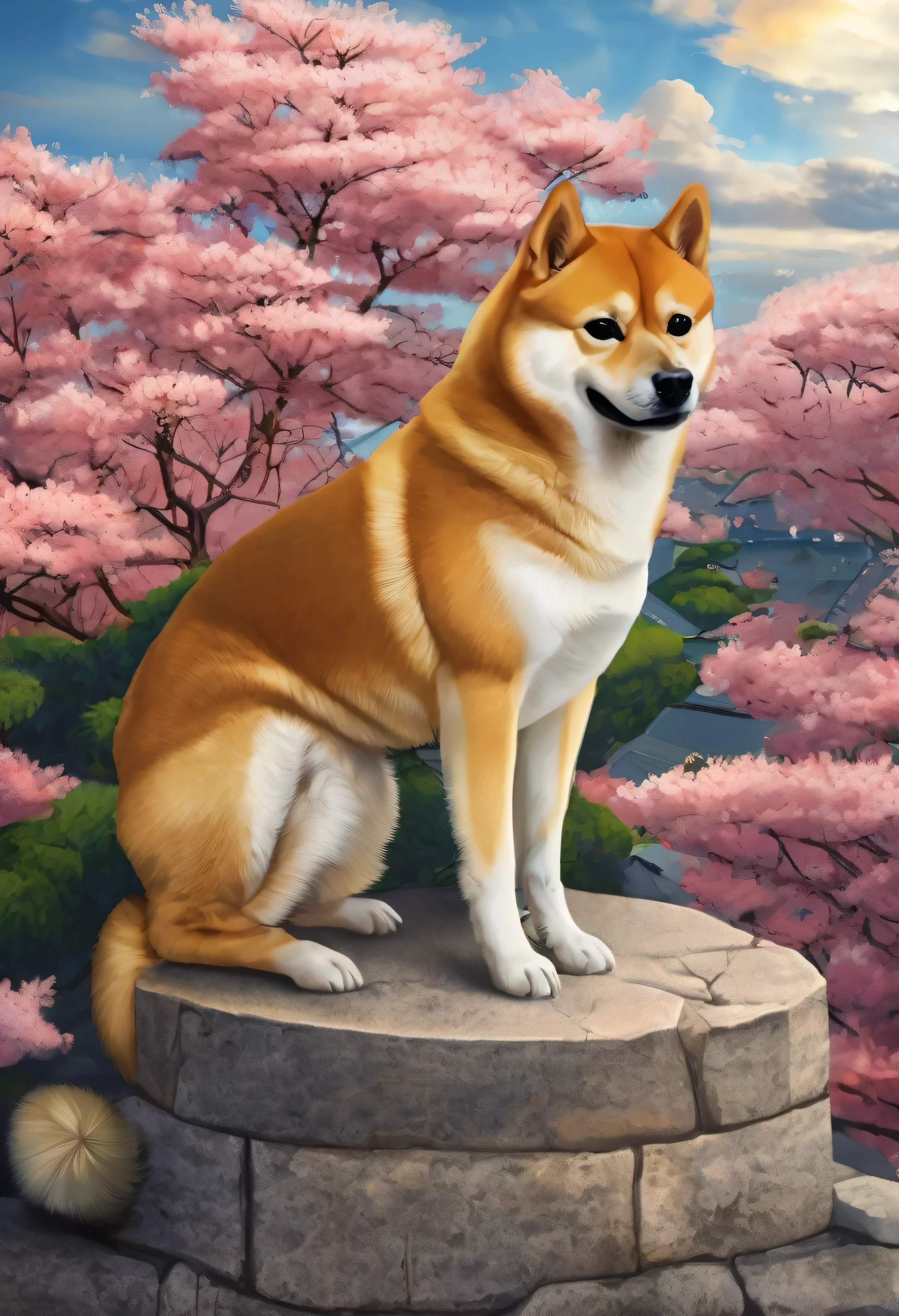 shiba on top of shiba