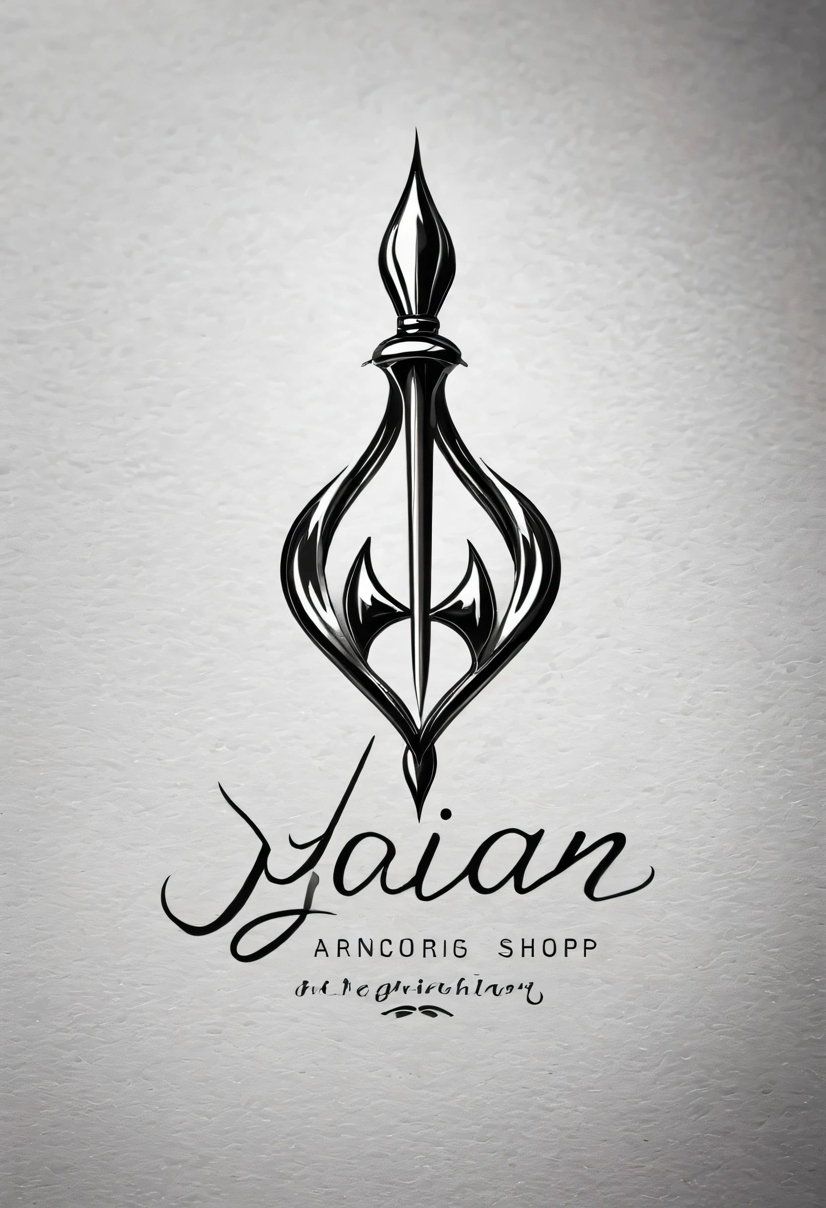 I want a logo for a piercing shop that has my name, which is Julián, that has needles and piercings.