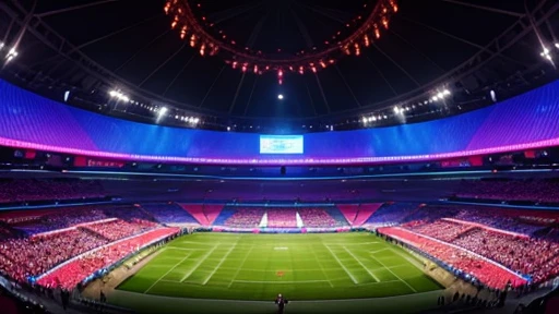 Opening Ceremony of the Asian Games, Inside the venue,Mesmerizing drone light show, Vibrant colors, Impressive formation, Entice your audience,