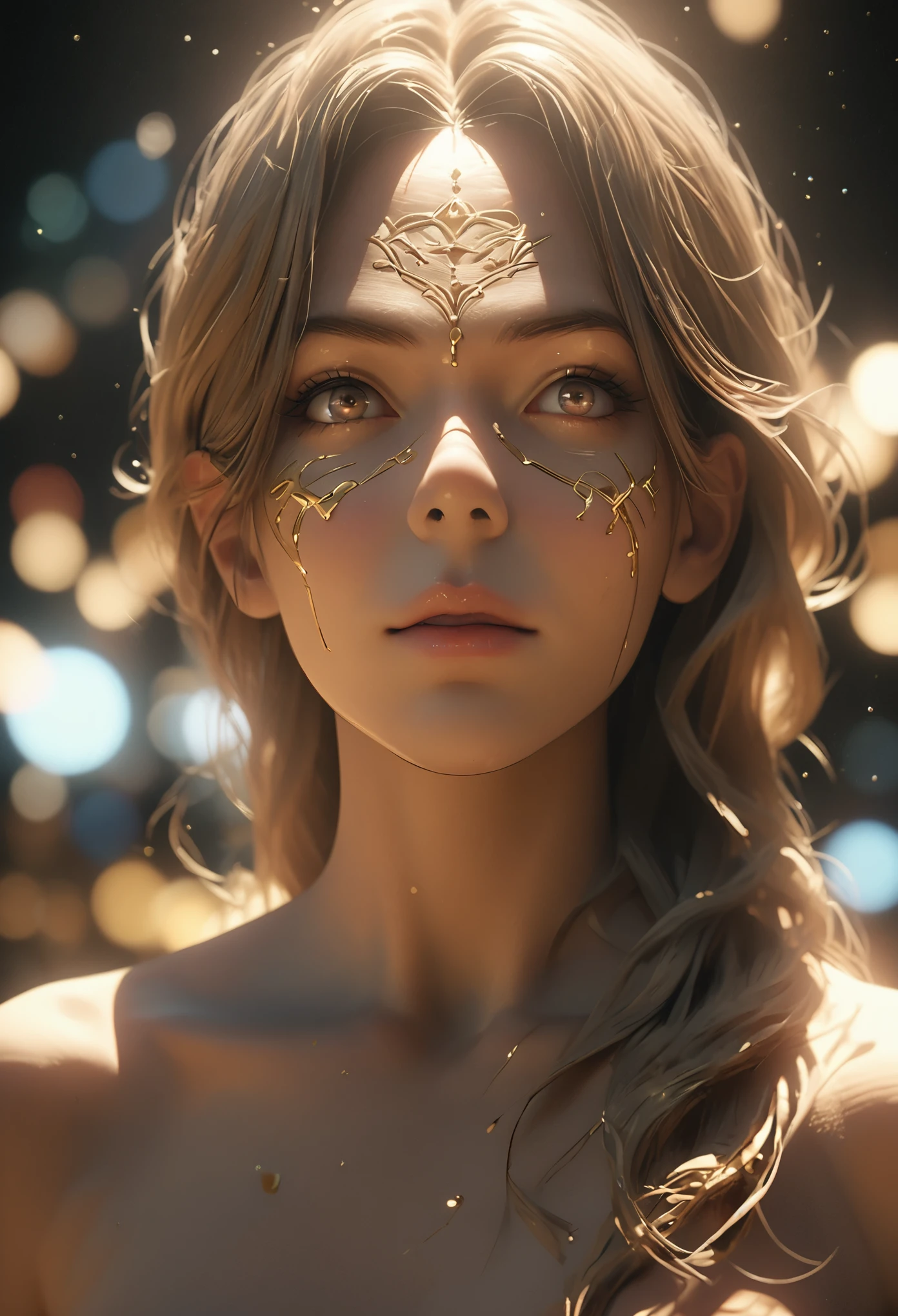 Taurus Gold Saint,full body portrait,fighting,close up,a real,Facial features are carefully drawn,Realistic skin texture,dark style,depth of field,emphasize,real light,Ray tracing,oc rendering,surreal,best quality,8K,masterpiece,Super fine,detailed,correct anatomy,Eyes in focus,Bokeh,Facial features are carefully drawn